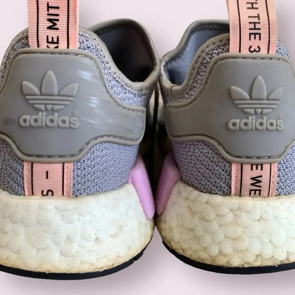 Adidas NMD R1 Boost Athletic Sneakers Running Shoes Women Size 8 Light Granite - Picture 5 of 15